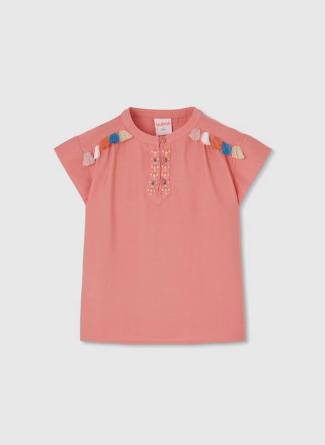 T-shirt fille coton Rose 1 - vertbaudet enfant 