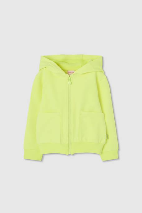Sweat zippé à capuche Vert 2 - vertbaudet enfant 