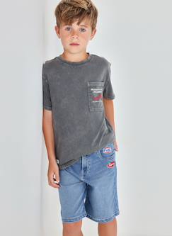 -Bermuda garçon en denim extensible