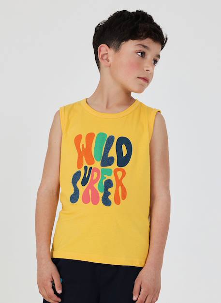 Débardeur enfant coton Jaune 1 - vertbaudet enfant 