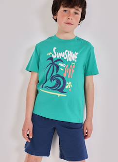 Ensemble enfant t-shirt et short en coton  - vertbaudet enfant