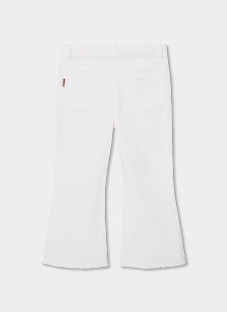 Pantalon fille coton Blanc 3 - vertbaudet enfant 