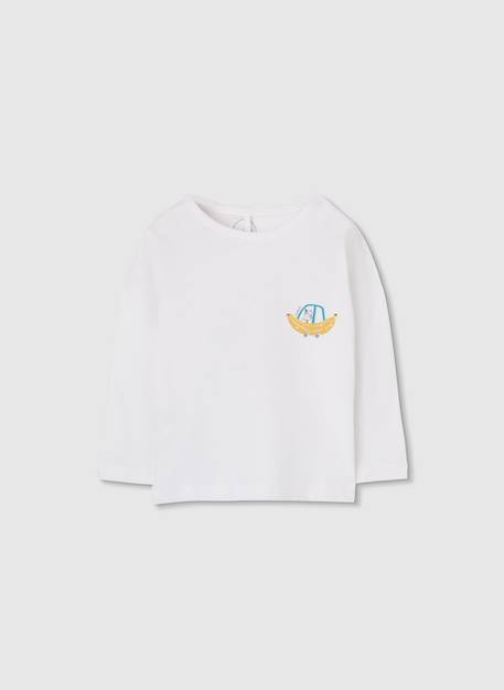 T-shirt bébé en maille de coton Blanc 2 - vertbaudet enfant 