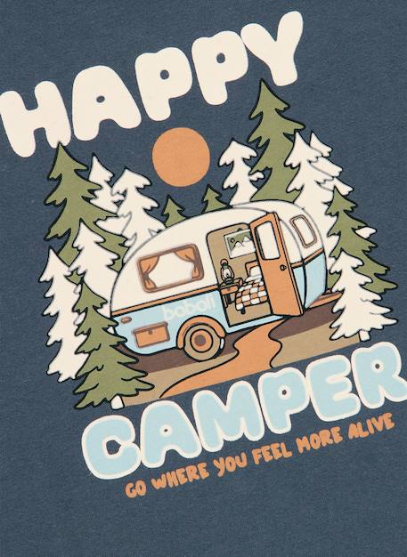 T-shirt garçon en maille imprimé camper Vert 4 - vertbaudet enfant 