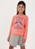 T-shirt fille en maille imprimé étoiles Rouge 1 - vertbaudet enfant 