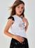 T-shirt fille coton imprimé Blanc 1 - vertbaudet enfant 