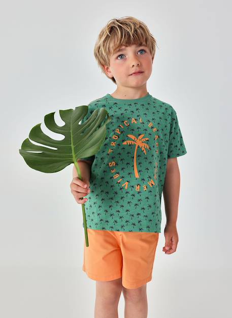 Bermuda en coton Orange 1 - vertbaudet enfant 