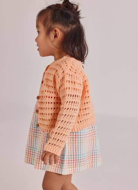 Gilet bébé tricot Orange 1 - vertbaudet enfant 