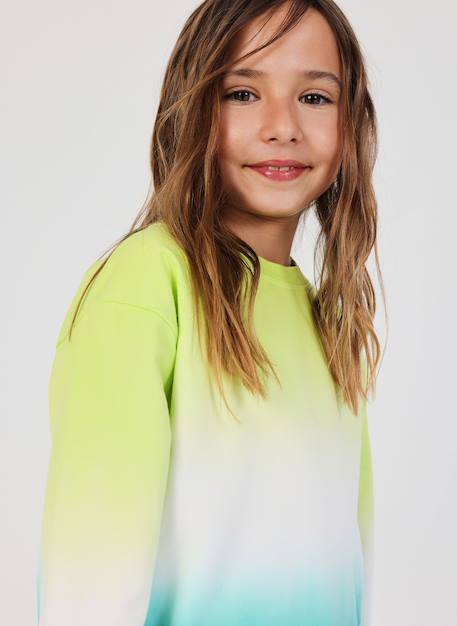 Sweat pour fille Bleu 2 - vertbaudet enfant 