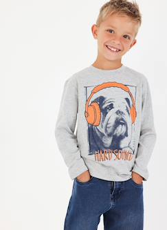 Garçon-T-shirt, polo, sous-pull-T-shirt maille garçon imprimé chien