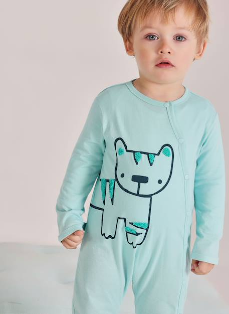 Dors bien bébé en tricot Vert 1 - vertbaudet enfant 