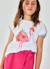 T-shirt fille coton Blanc 1 - vertbaudet enfant 