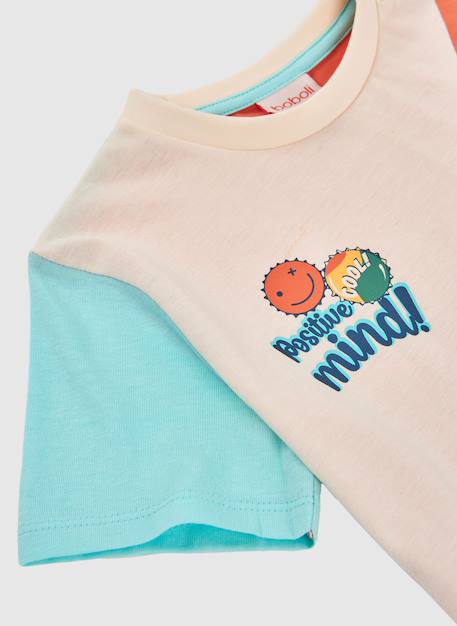 T-shirt enfant coton block Orange 4 - vertbaudet enfant 