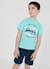Ensemble t-shirt et short coton Vert 1 - vertbaudet enfant 