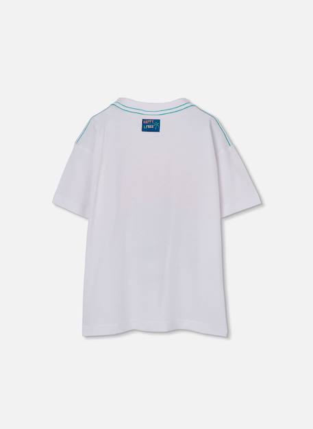 T-shirt en coton pour enfant imprimé Blanc 3 - vertbaudet enfant 