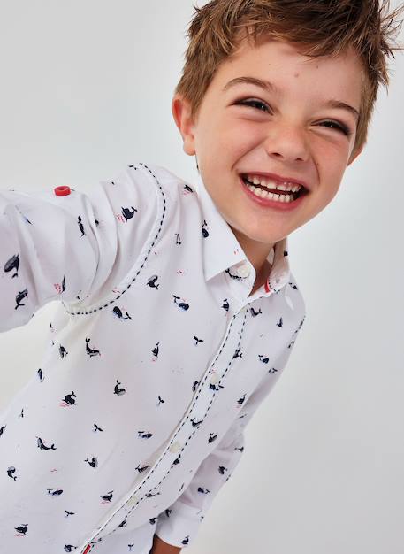 Garçon-Chemise-Chemise enfant popeline imprimée