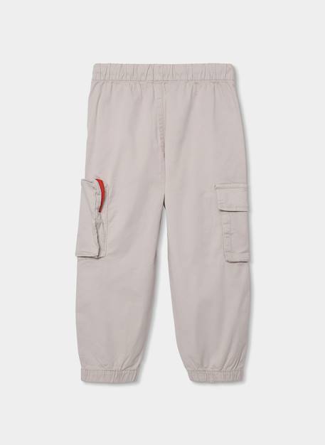 Pantalon enfant coton élastique Beige 3 - vertbaudet enfant 