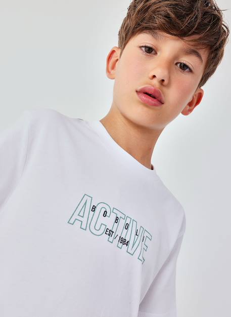 T-shirt en coton pour enfant Blanc 1 - vertbaudet enfant 