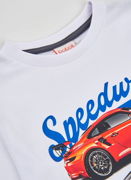 T-shirt garçon en maille à manches longues en coton Blanc 4 - vertbaudet enfant 
