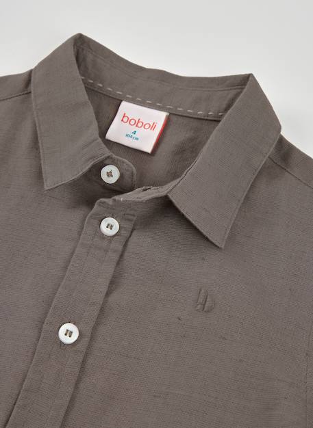 Chemise lin Marron 4 - vertbaudet enfant 