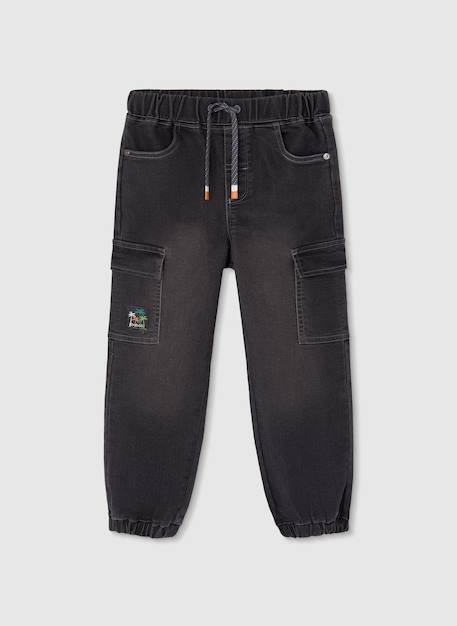 Pantalon enfant en jean Gris 2 - vertbaudet enfant 