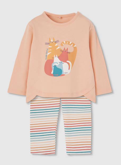 Ensemble bébé t-shirt et pantalon coton Marron 2 - vertbaudet enfant 