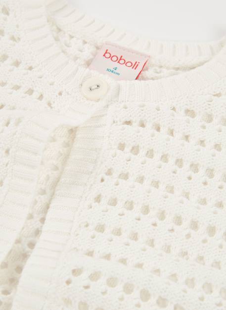 Gilet fille coton Blanc 4 - vertbaudet enfant 
