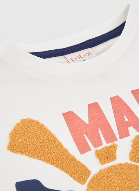 T-shirt pour enfant à manches longues en coton Blanc 3 - vertbaudet enfant 