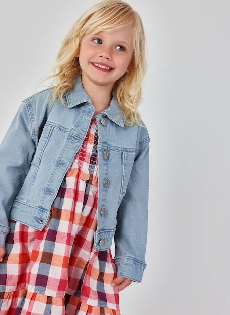 Veste en denim pour fille Bleu 1 - vertbaudet enfant 