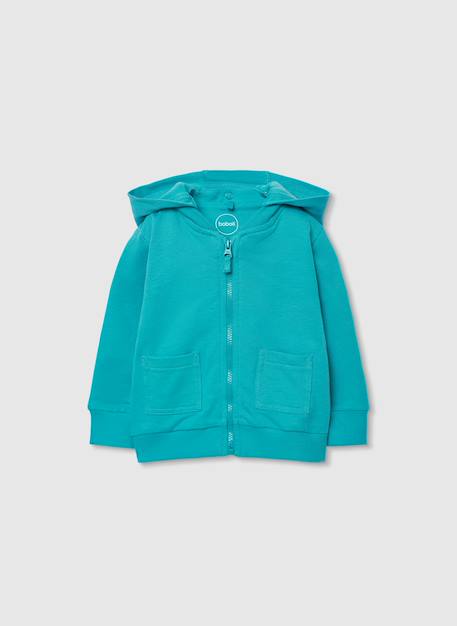 Gilet bébé en peluche Vert 2 - vertbaudet enfant 