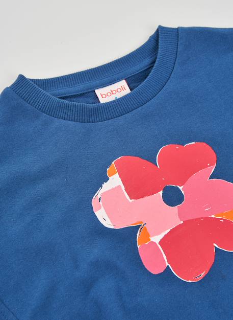 Sweat-shirt fille coton Bleu 4 - vertbaudet enfant 