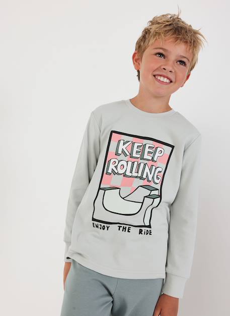 Pyjama garçon imprimé keep rolling Vert 1 - vertbaudet enfant 