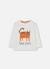 T-shirt garçon en maille imprimé chat Blanc 2 - vertbaudet enfant 