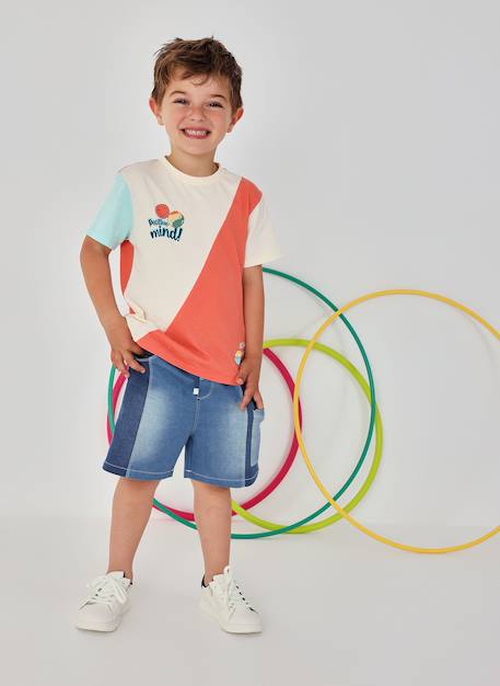 Bermuda garçon en denim Bleu 1 - vertbaudet enfant 