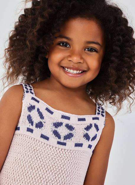 Top en coton - vertbaudet enfant Fille-T-shirt, sous-pull-T-shirt-Top en coton
