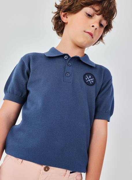 Polo enfant coton Bleu 1 - vertbaudet enfant 