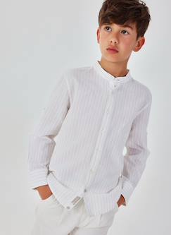 -Chemise en lin rayée