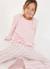 Pyjama en maille fille à rayures avec broderie Pink 1 - vertbaudet enfant 