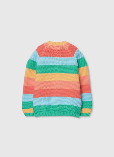 Gilet bébé rayé en maille Jaune 4 - vertbaudet enfant 