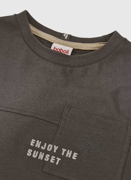 T-shirt en coton pour garçon Marron 3 - vertbaudet enfant 