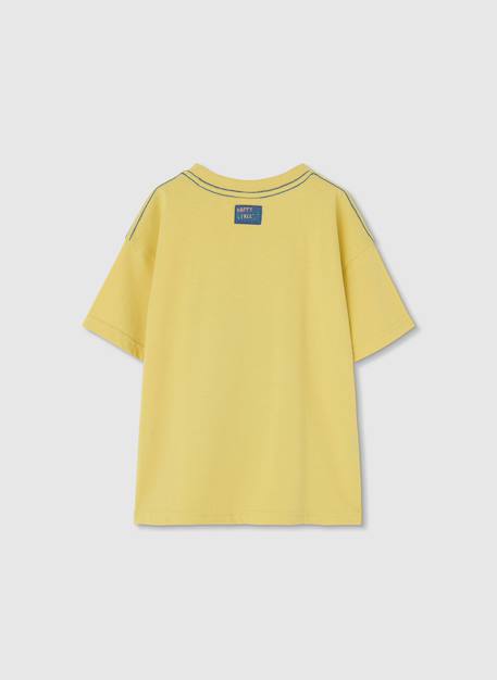 T-shirt garçon motif palmiers Jaune 3 - vertbaudet enfant 