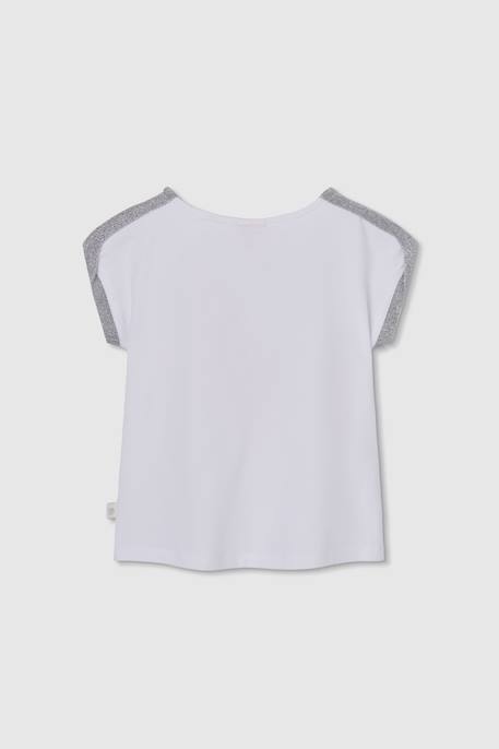 T-shirt fille coton Blanc 3 - vertbaudet enfant 