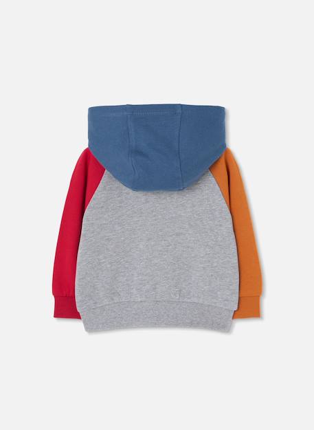 Sweat-shirt à capuche garçon game on Gris 4 - vertbaudet enfant 