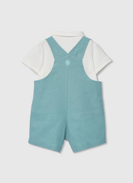 Ensemble bébé polo et salopette Vert 2 - vertbaudet enfant 