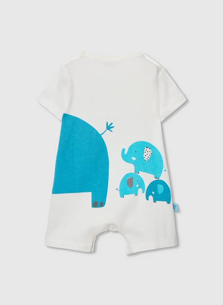 Barboteuse bébé en coton Blanc 4 - vertbaudet enfant 