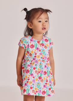 -Robe bébé en tricot imprimé fleurs