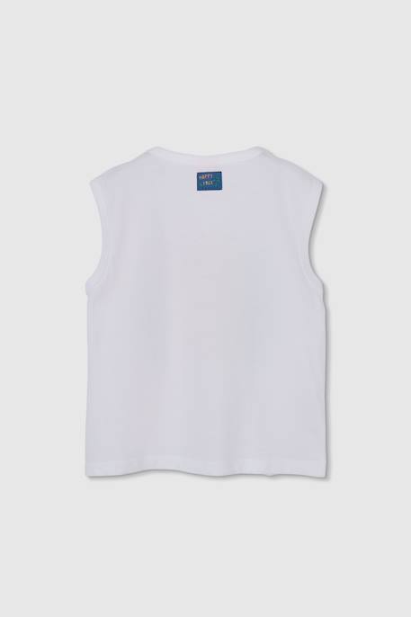 T-shirt à manches courtes en coton Blanc 3 - vertbaudet enfant 