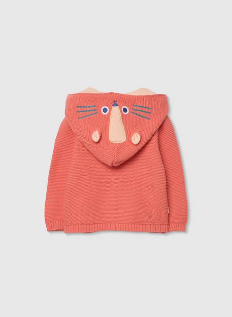 Sweat zippé bébé en coton Orange 3 - vertbaudet enfant 