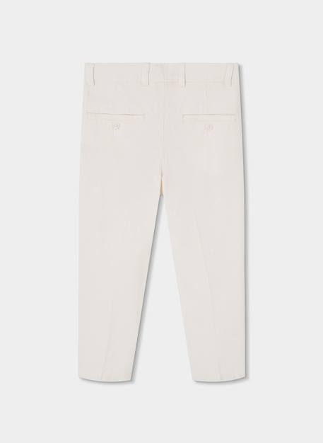 Pantalon enfant lin Blanc 3 - vertbaudet enfant 