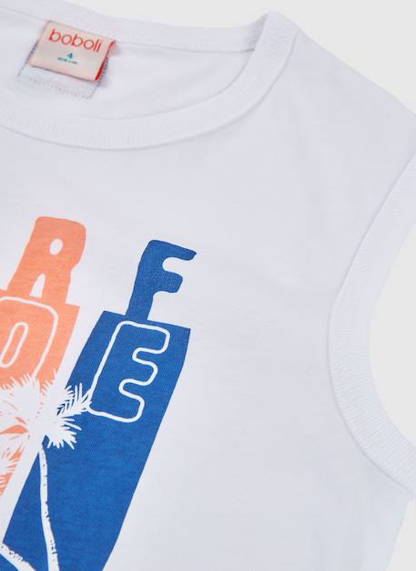 T-shirt à manches courtes en coton Blanc 4 - vertbaudet enfant 